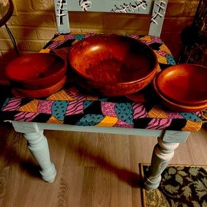 Set of wooden bowls